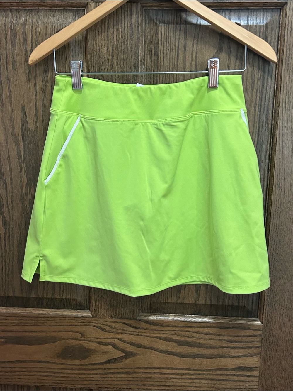 Sigrid Olsen Neon Lime A-Line Active Skort